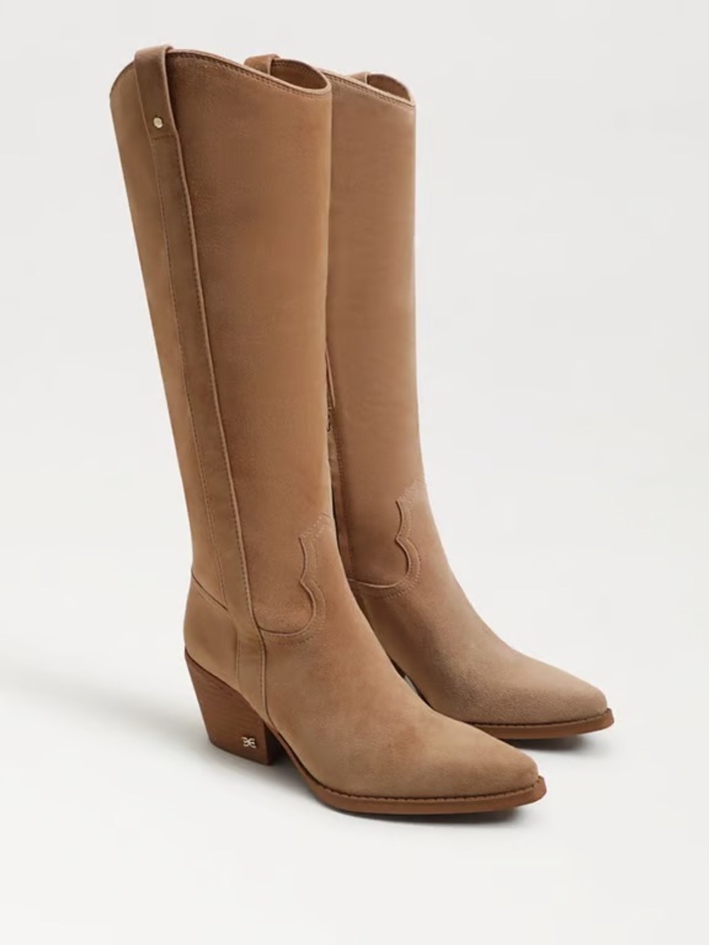 NWT SAM EDELMAN Wyatt Calf Knee High Boot in Cyprus Tan Suede